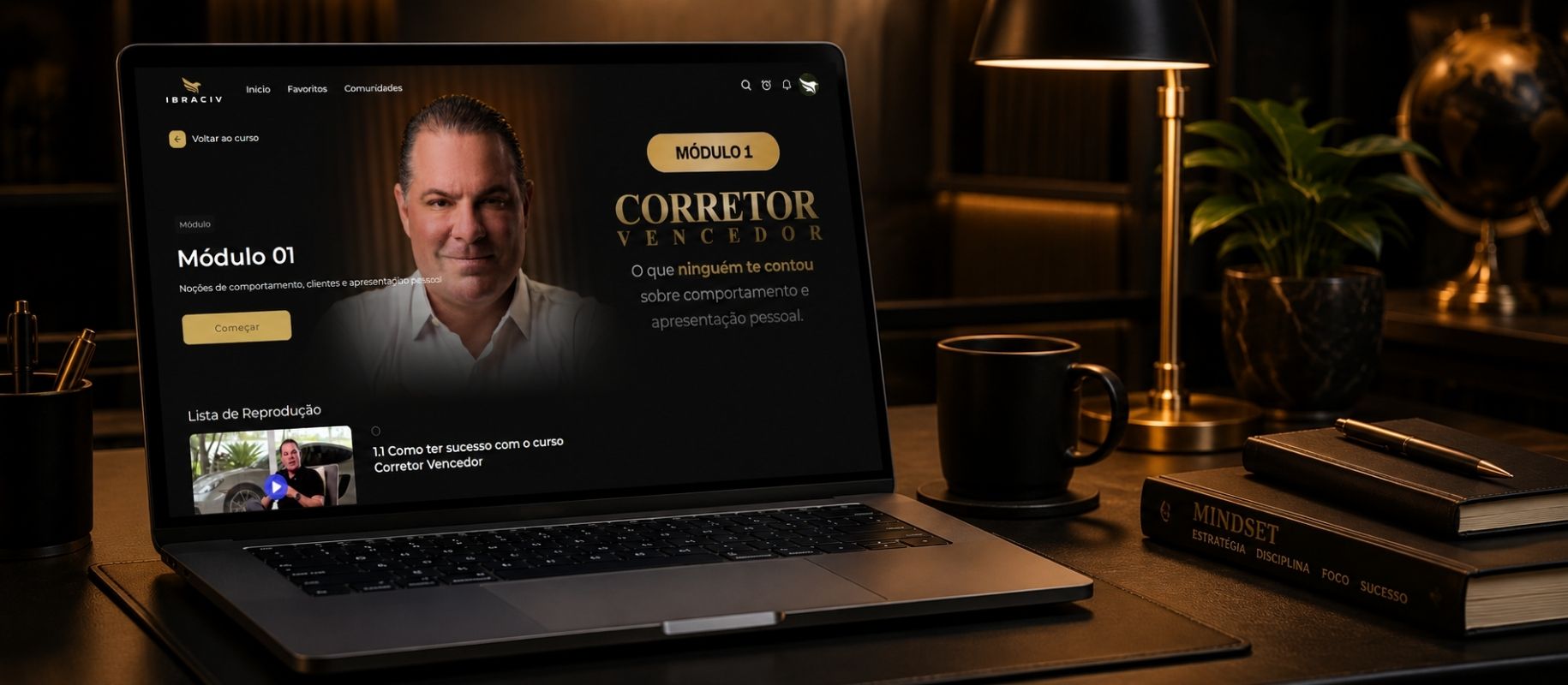 Módulo 1 — Iniciante, na área de membros do Corretor Vencedor